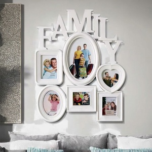 Cadre <span class=keywords><strong>photo</strong></span> collage familial noir et blanc tenture murale avec 6 ouvertures de style puzzle 4x6 ensemble de cadres <span class=keywords><strong>photo</strong></span> en acrylique - Product Image 6