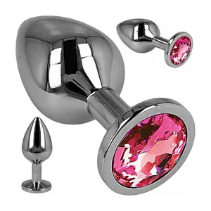 3 Sizes Gun Color Crystal Anal Sex Toys Anus Dilator Fetish Butt Plug Male Prostate Massager Metal Anal Plug For Women And Men