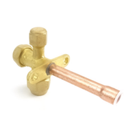 Haute qualité AC Split HVAC laiton Service Valve usage domestique pièces de conditionneur en métal avec capuchons en PE utilisés pour l'équipement de réfrigération