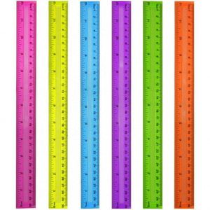 Creative Transparent Purple Blue Green Yellow Straight <b>Ruler</b> Set 20Cm <b>30Cm</b> Plastic <b>Rulers</b> for School Children - Product Image 1