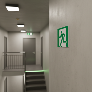 Uscita di sicurezza alluminio sinistro 250x250mm - Product Image 3