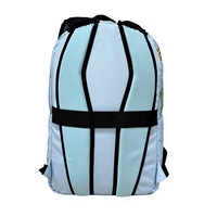 Sac à dos mignon en forme d'éléphant de dessin animé pour enfants, bleu clair, imprimé fruits tropicaux, sac à dos d'école avec fermeture éclair, grande capacité, compartiment pour ordinateur portable