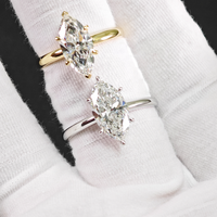 Bague en platine minimaliste avec diamant de laboratoire taille marquise 2,5 carats pour femme et homme, idéale pour mariage, fiançailles, anniversaire