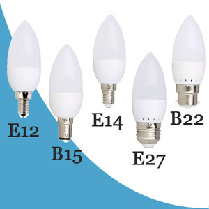 หลอดไฟ LED แบบเทียน ขั้วเกลียว E12 E14 E26 E27 B22 B15 ประหยัดพลังงาน สำหรับโคมไฟแขวนในบ้าน - Product Image 2