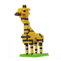 Blocs de construction 3D en plastique, mini blocs Nano pour chat, chat, lion, tigre, animaux de zoo, jouets en briques