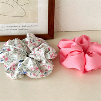 Chouchous élastiques en satin doux et brillant, motifs floraux et agrumes, accessoires pour queue de cheval, pour usage quotidien, fêtes et mariages