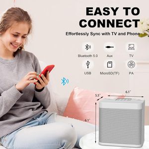 Loa Mini Máy <span class=keywords><strong>Karaoke</strong></span> Kích Thước Lớn Có Mic Không Dây Di Động 2 Micro Cho Bộ Chống Nước Hoạt Động Ngoài Trời Tại Nhà 10W - Product Image 3