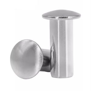 Rivets M4 en acier inoxydable, rivets pleins à tête dôme, rivets en aluminium GB1011 GB871 DIN674 - Product Image 2