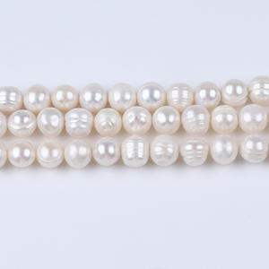 Zhuji 10-11mm White Punch Necklace Baroque Loose Freshwater <b>Beads</b> for DIY <b>Bracelet</b> String Potato Onion Style Batch Available - Product Image 3