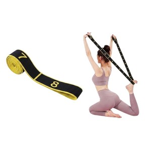 Chanxi – bande élastique de résistance pour yoga, force moyenne, pour entraînement de danse et de fitness, avec numéros et mesures, longueur 120cm - Product Image 1