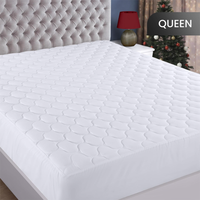 Protège-matelas épais matelassé Queen, housse de matelas silencieuse, convient jusqu'à 21 "de profondeur, blanc anti-poussière