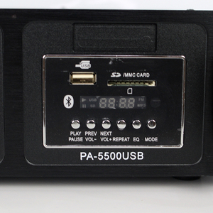 Amplificateur intégré JBHKJ PA-5500USB bleu 500W, amplificateur domestique, mixeur audio, <span class=keywords><strong>ligne</strong></span> <span class=keywords><strong>100V</strong></span>, alliage d'aluminium - Product Image 3