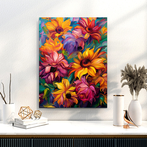 Peinture Diamant DIY 30x40 Fleurs Tulipes Strass Décoration Murale Kit de Peinture Diamant Tendance - Product Image 2