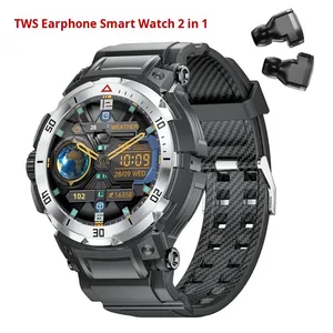 Nouvelle Montre Connecté<span class=keywords><strong>e</strong></span> Pro 2026 avec Écouteurs TWS 2-en-1, Appel Bluetooth, Moniteur de Fréquence Cardiaque, Étanche IP67, Montre Intelligente Sportive GT100Pro - Product Image 2