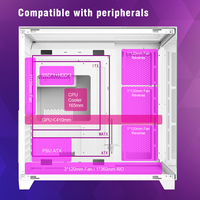 AntarcChill Glass Panel Atx Full Tower Gaming Computer Cases Cabinet Gaming Pc Case With 4x120mm Argb Fan Type-C Desktop Casing