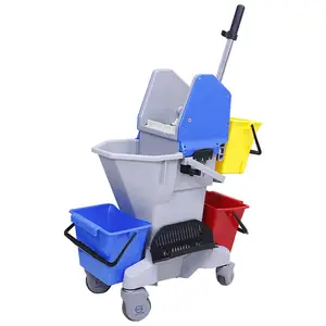 Wholesale Restaurant Service Multifunction Hotel Plastic Housekeeping Serving Folding Cleaning Trolley Janitorial Cart