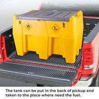Réservoir d'essence diesel portatif de couleur personnalisée en plastique électrique 220L/440L DC12V/24V avec pompe pour le ravitaillement mobile