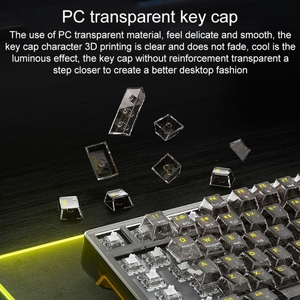Keyboard Mekanikal RGB, untuk AULA F98 Pro 99 tombol berkabel/2.4G nirkabel tiga <span class=keywords><strong>Model</strong></span> - Product Image 2