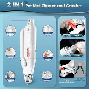 Coupe-griffes et <span class=keywords><strong>lime</strong></span> à <span class=keywords><strong>ongles</strong></span> 2-en-1 pour chiens et chats, silencieux et lumineux, outil de toilettage pour animaux de compagnie de grande et petite taille, best-seller - Product Image 2