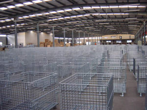 Modular ráp thép lưới <span class=keywords><strong>container</strong></span> số lượng lớn hàng hóa trung bình dây giỏ 32 "* 40" * 34 "HDG Electro mạ - Product Image 3