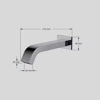 FEIDU Robinet à capteur électronique en laiton chromé moderne Robinet mural à économie d'eau pour bassin automatique infrarouge avec capteur