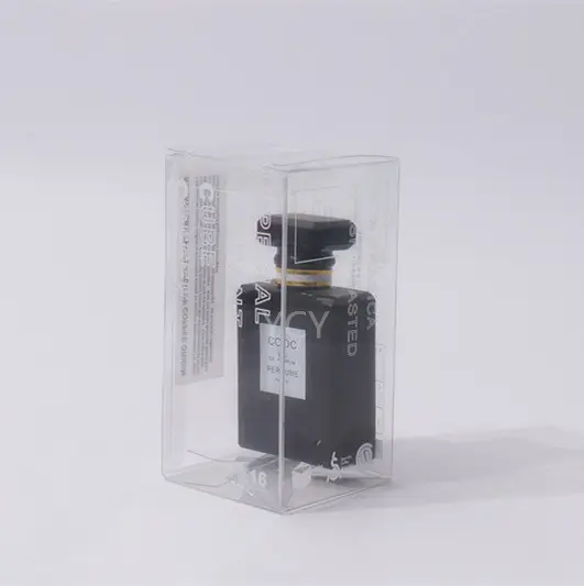 小さな透明なPET折りたたみ使い捨てファンシープラスチック透明香水化粧品パッキングボックス