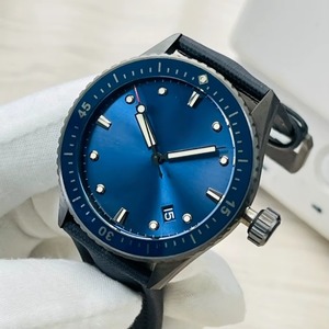 Top Luxury Men's Titanium Stainless Steel Calendar Watch Sunray Leather Strap Sapphire <b>Crystal</b> <b>Mirror</b> Accurate Timepiece 10 Bar - Product Image 1