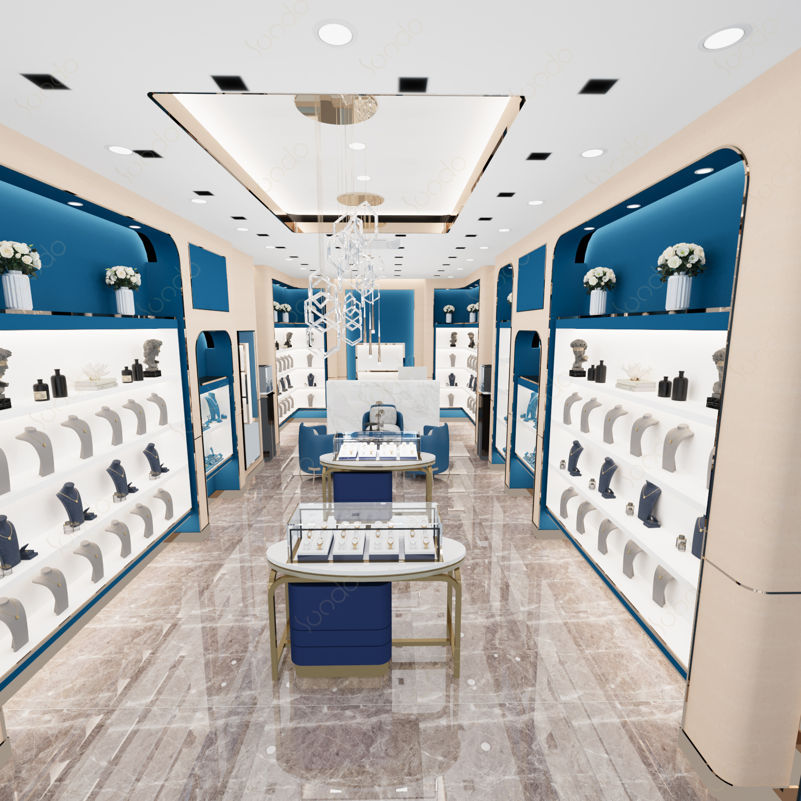 Luxury Diamond Shop Interior Designs for High-End Jewelry