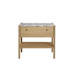 <span class=keywords><strong>2021</strong></span> nouveauté petite table de chevet en bois moderne chêne noyer couleur table de nuit avec 2 tiroirs - Product Image 1