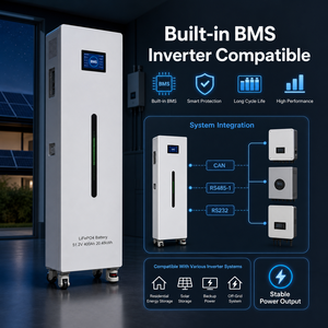 51.2V 400Ah 20kWh LiFePO4 <b>Battery</b> Smart Cloud BMS Home Energy Storage System 6000+ Cycles EU Stock Mobile Solar Cabinet - Product Image 5