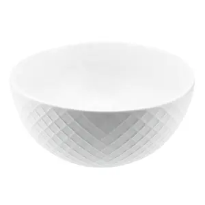 白色陶瓷超大碗潮州批发商压花中国简约定制AB可持续5合1玻璃碗