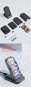 Support de chargeur sans fil pliable 15W, chargeur sans fil portable pour smartphones - Product Image 5