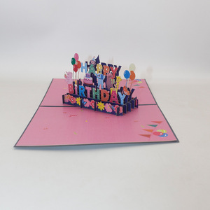 Ychon เค้กกระดาษการ์ด Pop-up ของขวัญตลก 3d Popup การ์ดเชิญวันเกิดสําหรับเด็กและสุขสันต์วันเกิด - Product Image 3