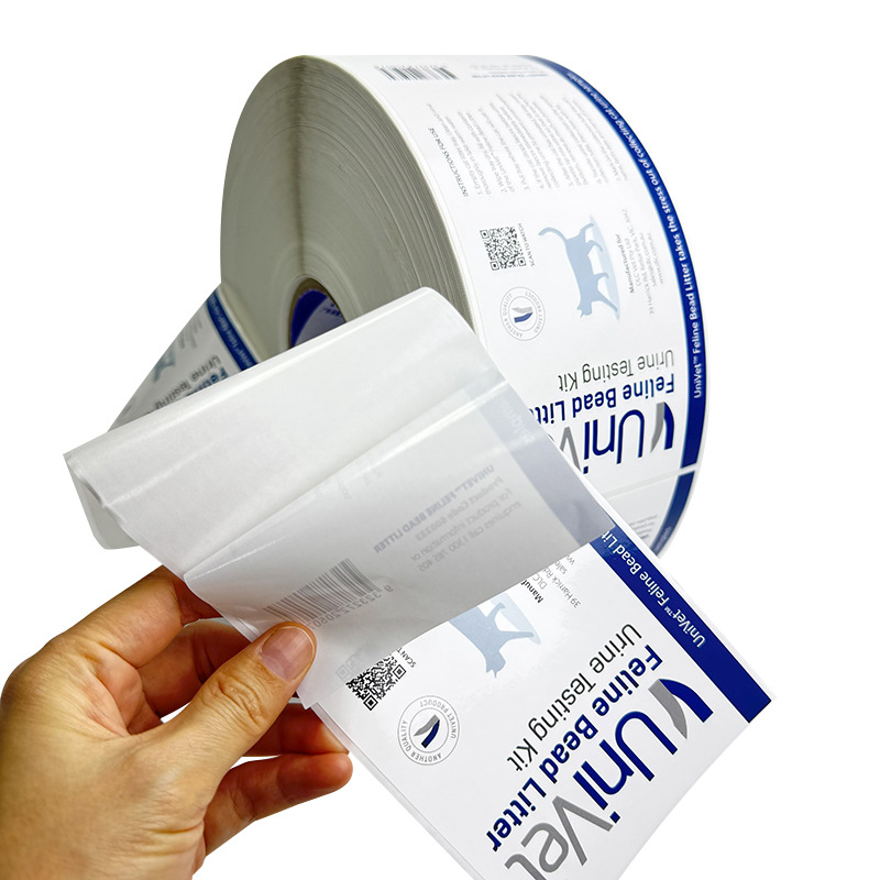 Eversource Custom Waterproof Adhesive Vinyl Labels Stickers for Food Bottles with Silver Foil Rectangular Shape UV Printed Logo