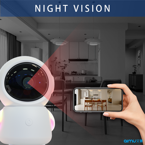 OEM 1080p 14 bài hát ru bé Giám sát <span class=keywords><strong>camera</strong></span> an ninh ai nhận dạng thông minh hai chiều nói chuyện khóc phát hiện tầm nhìn ban đêm đám mây miễn phí - Product Image 5