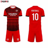 Yüksek Kalite Toptan Boş Özel Tasarım Unisex Spor Giyim Polyester Futbol Forması Düşük Minimum Sipariş Hızlı Gönderim