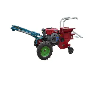 Tractor Mount 2 Rijen 3 Rijen Mini Zoete Maïs Oogstmachine Met Peeling Zelfrijdende Maaidorsoogster Maïs Plukker Te Koop