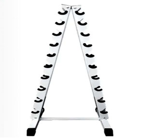 YOBER vente en gros meilleure maison en forme de A huit paires de supports de stockage d'haltères verticaux salle de sport 10 paires de présentoirs d'haltères hexagonaux en acier - Product Image 1