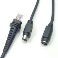 Fabrication de câbles PS-2 claviers à ressort spiralé de transfert de données PS2 à rj45 10p10c Y usb Cable 3m pour lecteur de codes-barres