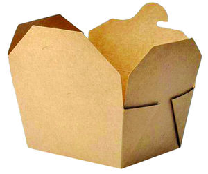 Contenedor de comida para llevar, caja de comida blanca de papel, resistente a grasa y fugas, caja de almuerzo desechable de cartón para catering - Product Image 5