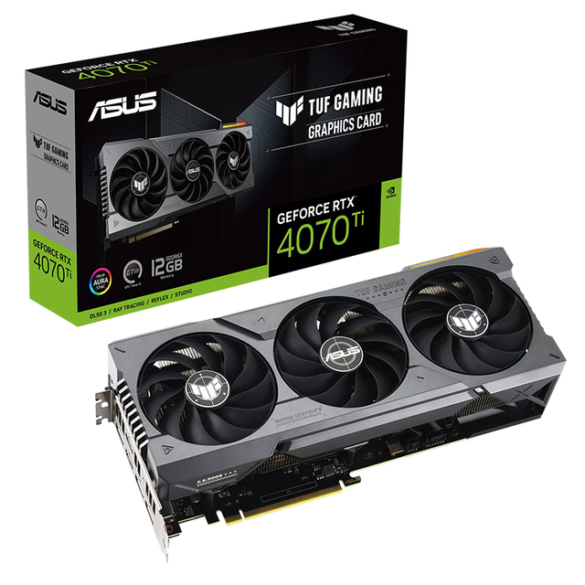 Used GEFORCE ASUS TUF RTX 4070 TI 12G GAMING Graphics Card with 12GB GDDR6X Memory