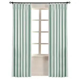 Vintage style wood design blackout hotel living room window curtain