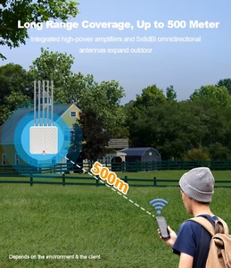 Punto de acceso para exteriores AX3000 AX1800 de doble banda 2,4G y <span class=keywords><strong>5</strong></span>,8G con antenas omnidireccionales de fibra de vidrio de alta ganancia de 8dBi, 1 unidad - Product Image 2