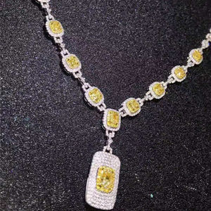 SGARIT الفاخرة مجوهرات الزفاف الاشتباك الحقيقي عقد ألماس 18k الذهب 5.25ct الأصفر الطبيعي عقد ألماس مجموعة - Product Image 4