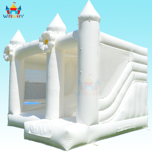 Tobogán inflable de PVC con temática de Castillo Blanco, capacidad de 500kg, garantía de 3-5 años para fiestas de cumpleaños de niños, bodas - Product Image 5