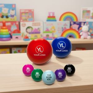 ของเล่นบีบคลายเครียดรูปทรงกลมทำจากโฟม PU พร้อมโลโก้สั่งทำแบบใหม่ ขายส่งสำหรับของขวัญส่งเสริมการขายทางธุรกิจ - Product Image 2