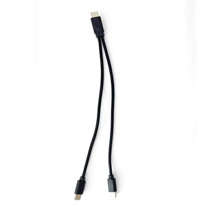 Câble USB 2 en 1 à charge rapide, USB Type C vers double USB Type C, câble répartiteur en Y pour téléphones <span class=keywords><strong>Samsung</strong></span> Huawei, stylet tactile, lunettes <span class=keywords><strong>VR</strong></span> - Product Image 2