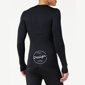 Camiseta Deportiva de Manga Larga para Hombre, de Poliéster de Alta Calidad, Compresión Transpirable, con Estampado Personalizado, al por Mayor - Product Image 4