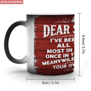 Mug en céramique 11oz, tasse thermosensible changeant de couleur, noir givré, pour pique-nique en plein air, fête, boisson - Product Image 1