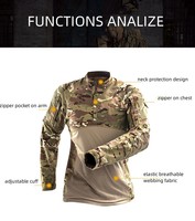 Ensemble d'uniformes tactiques d'entraînement pour hommes en tricot camouflage G3, respirant, ignifuge, en polyester/coton, personnalisable